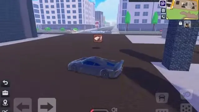 Taxi Boss Concrete Bag pickup beside a blue car inside an unfinished building