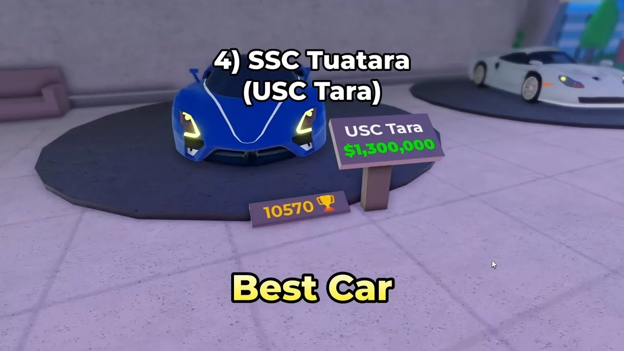 Taxi Boss Race Club USC Tara display with $1,300,000 price and 10570 trophy requirement