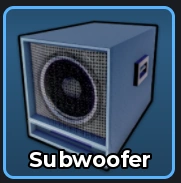 Taxi Boss Subwoofer item icon showing a speaker box labeled Subwoofer